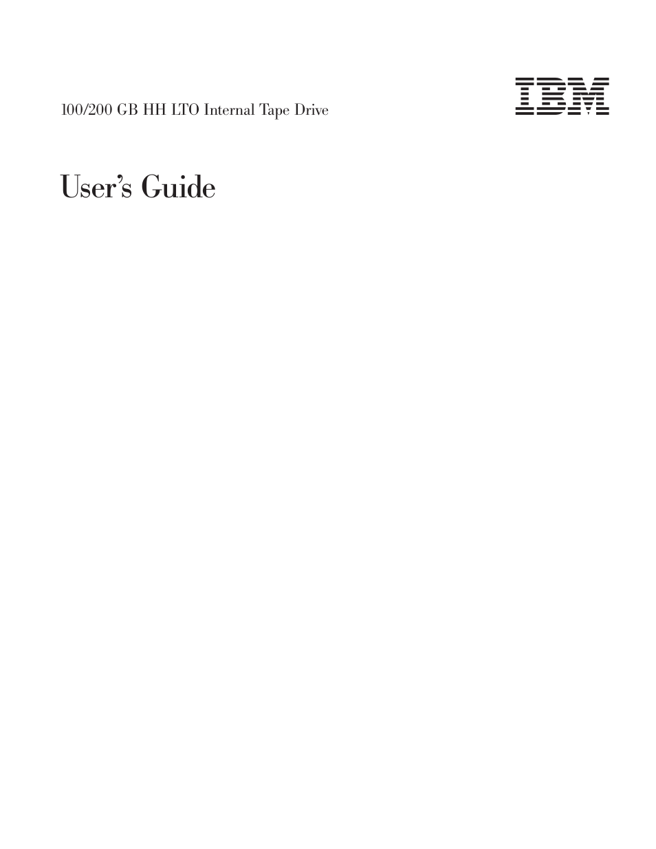 User’s guide | IBM HH LTO User Manual | Page 3 / 48