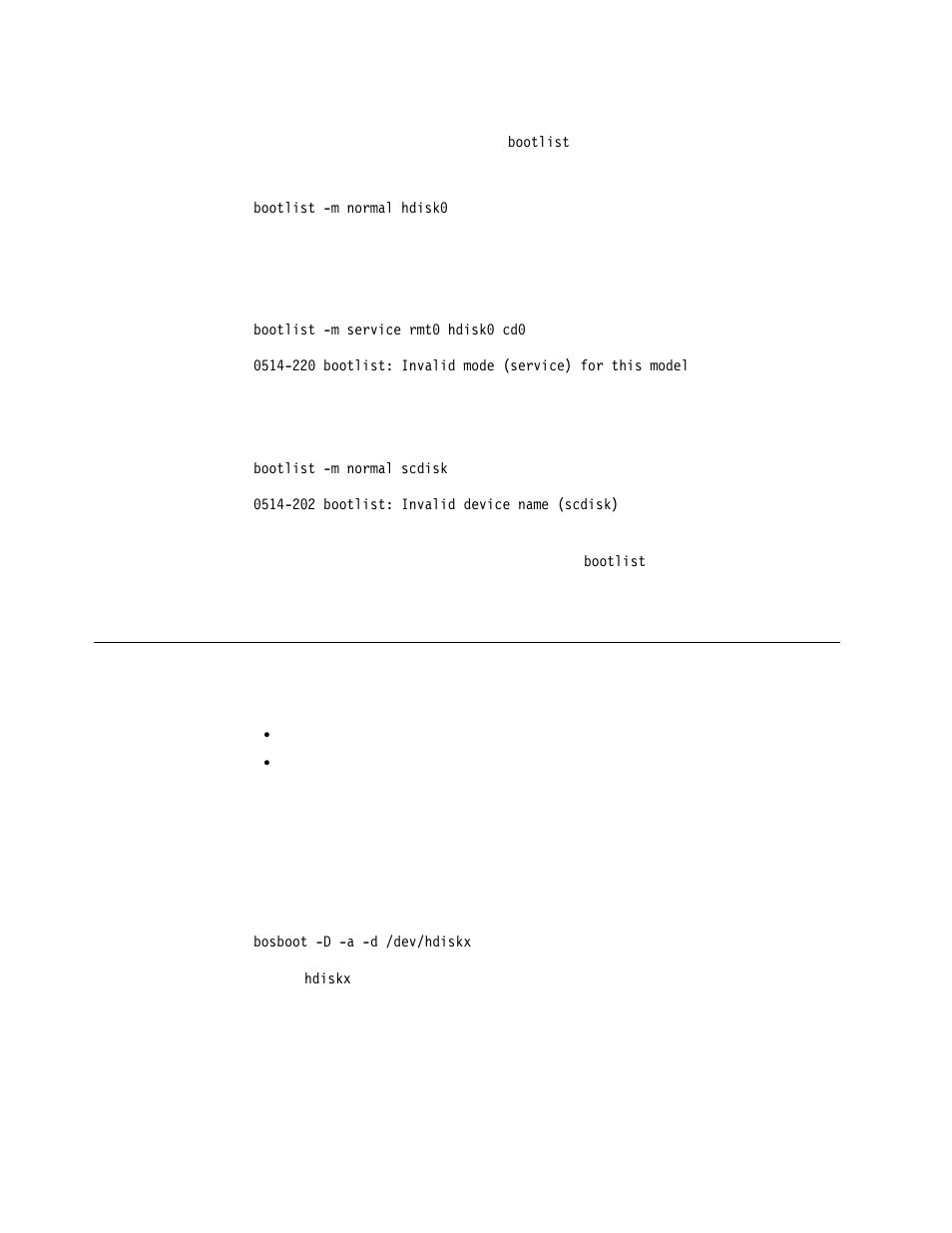 3 bootlist command, 2 entering debug mode | IBM RS/6000 User Manual | Page 102 / 228