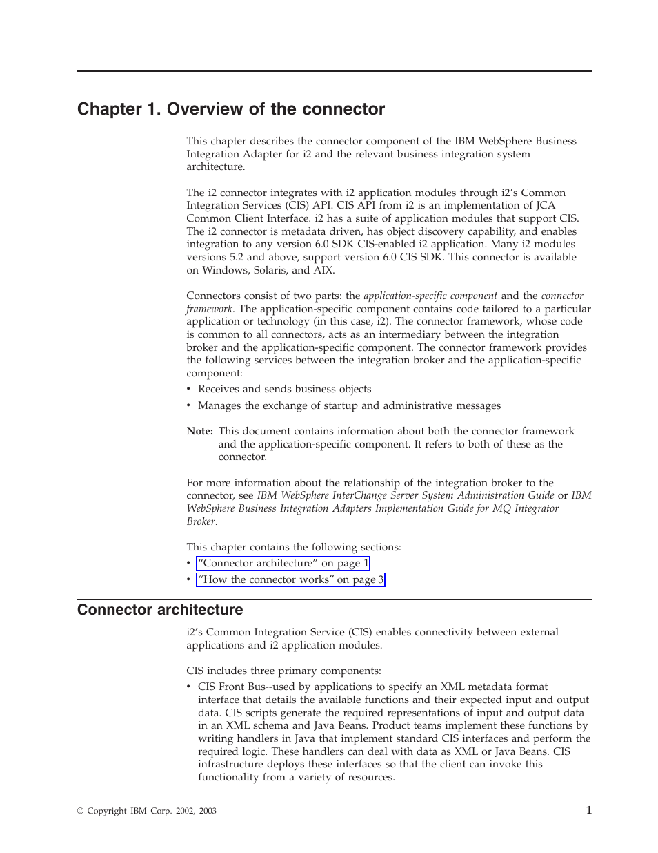 Chapter 1. overview of the connector, Connector architecture | IBM WebSphere Business Integration Adapter User Manual | Page 11 / 92