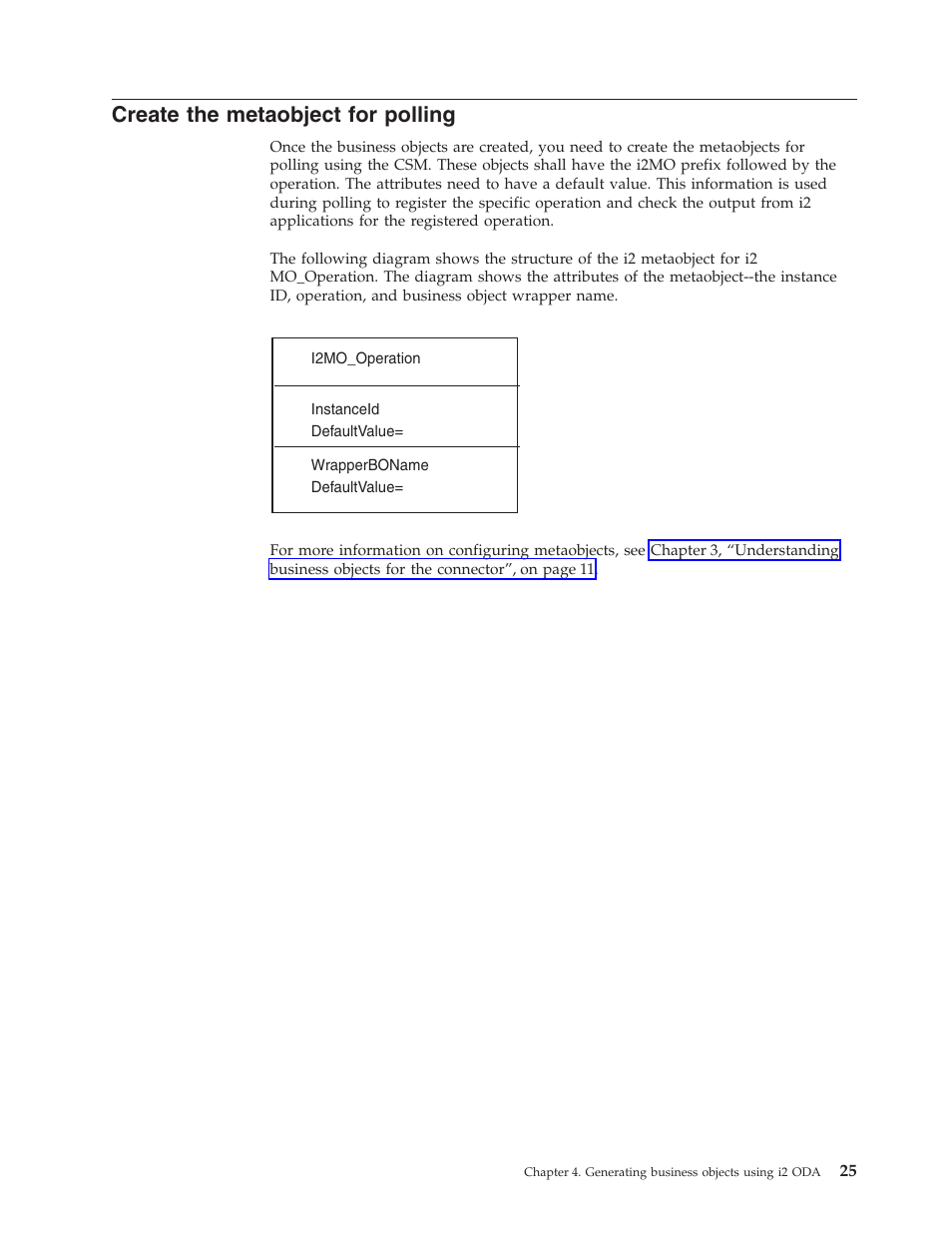 Create the metaobject for polling | IBM WebSphere Business Integration Adapter User Manual | Page 35 / 92