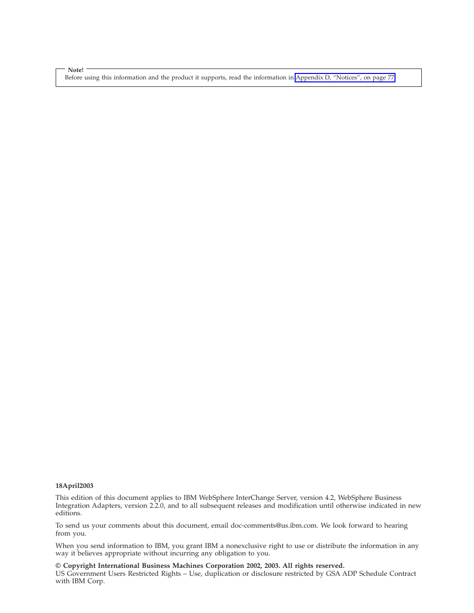 IBM WebSphere Business Integration Adapter User Manual | Page 4 / 92