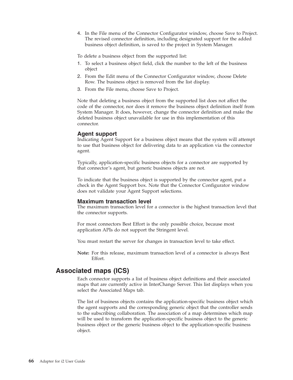 Associated maps (ics) | IBM WebSphere Business Integration Adapter User Manual | Page 76 / 92