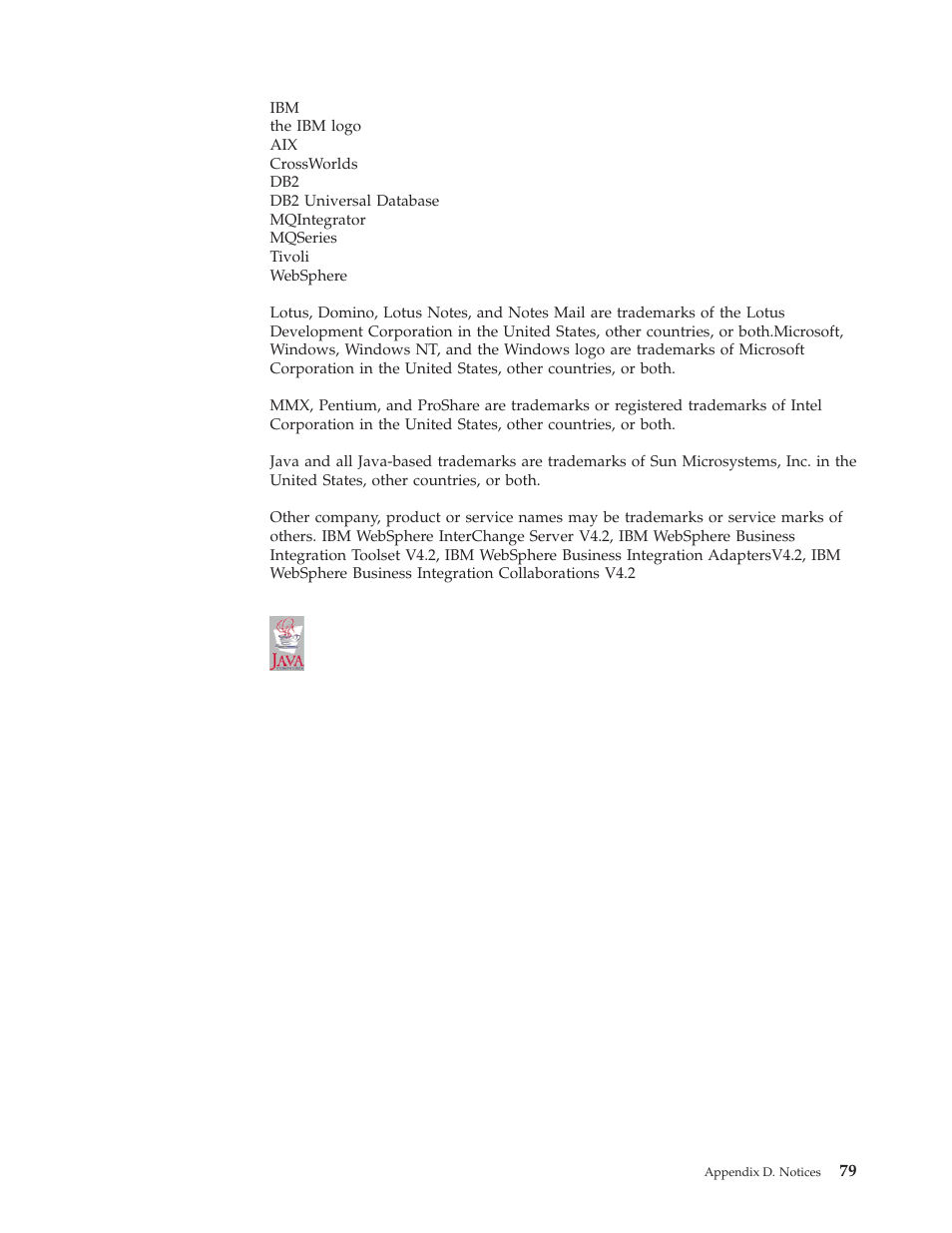 IBM WebSphere Business Integration Adapter User Manual | Page 89 / 92