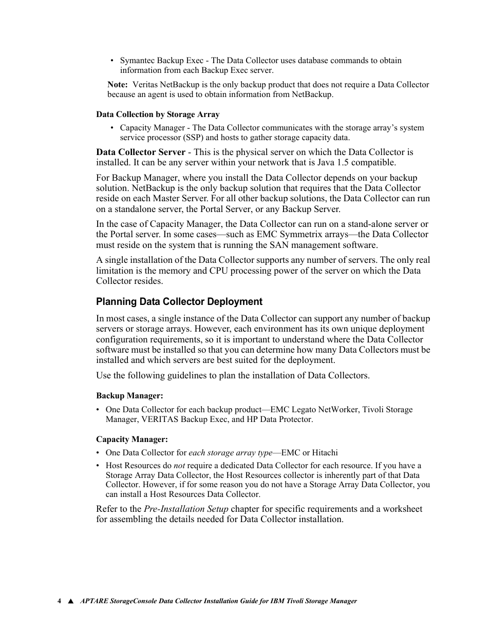Planning data collector deployment | IBM APTARE 6.5 User Manual | Page 10 / 46