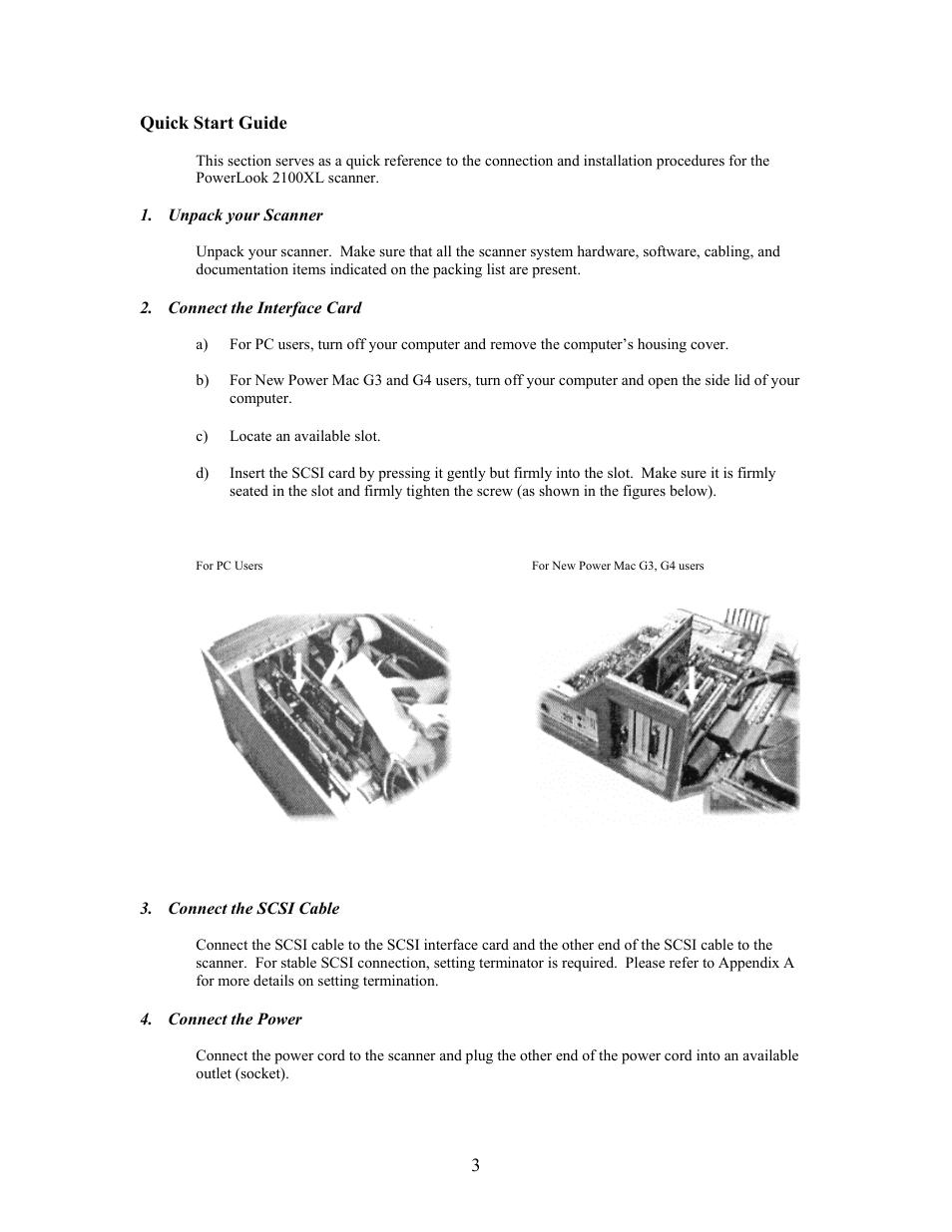 Quick start guide | IBM PowerLook 2100XL User Manual | Page 3 / 26