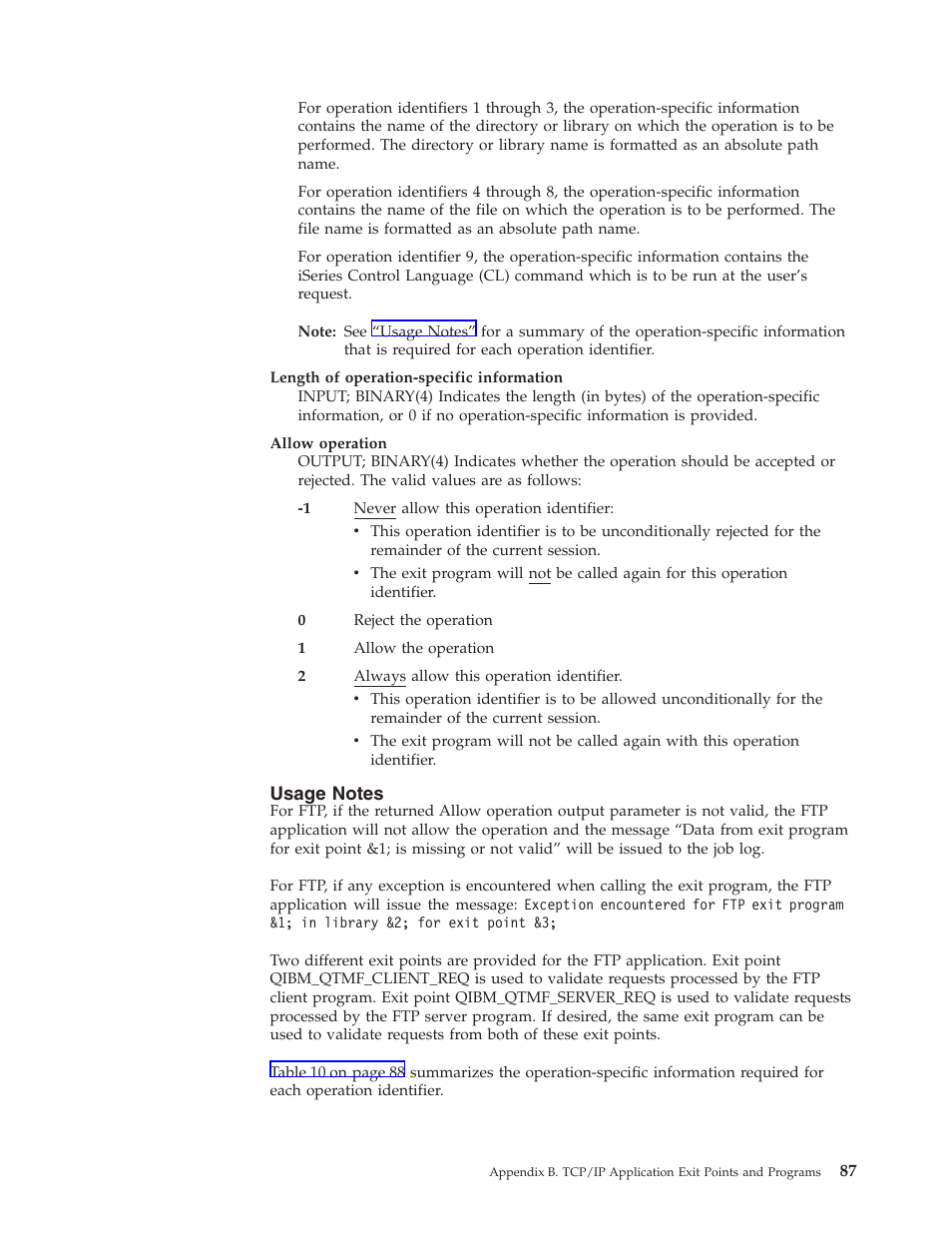 Usage notes | IBM SC41-5420-04 User Manual | Page 101 / 116