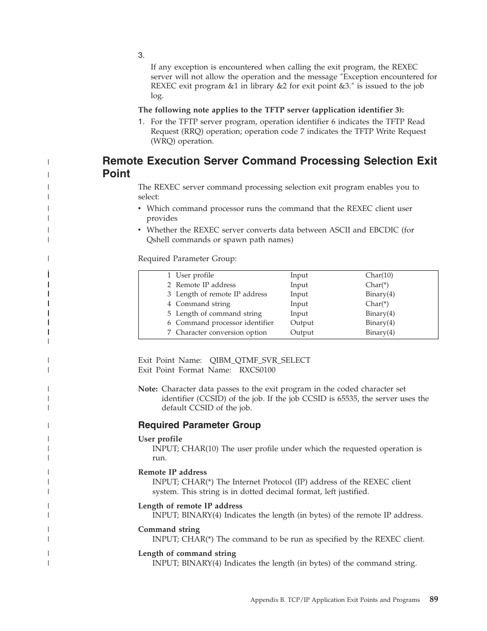 Required parameter group | IBM SC41-5420-04 User Manual | Page 103 / 116