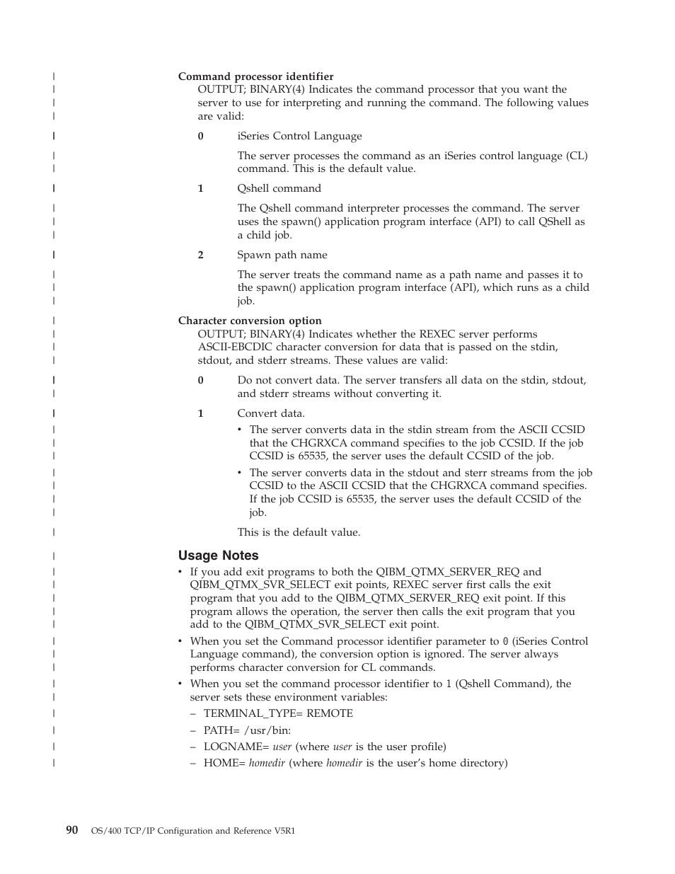 Usage notes | IBM SC41-5420-04 User Manual | Page 104 / 116