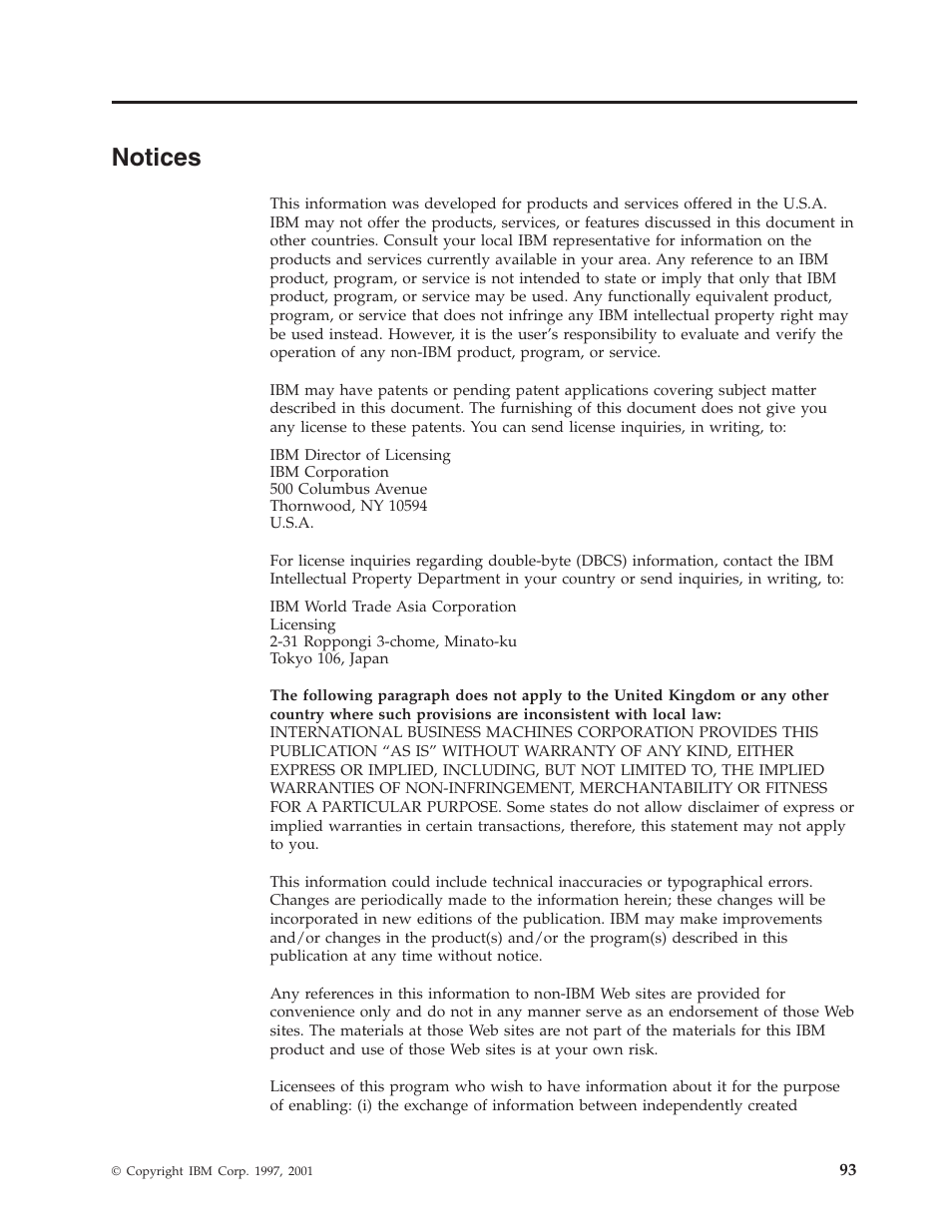 Notices | IBM SC41-5420-04 User Manual | Page 107 / 116