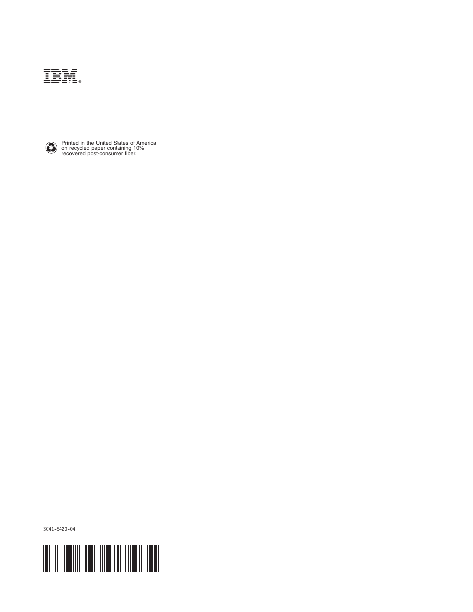 IBM SC41-5420-04 User Manual | Page 116 / 116