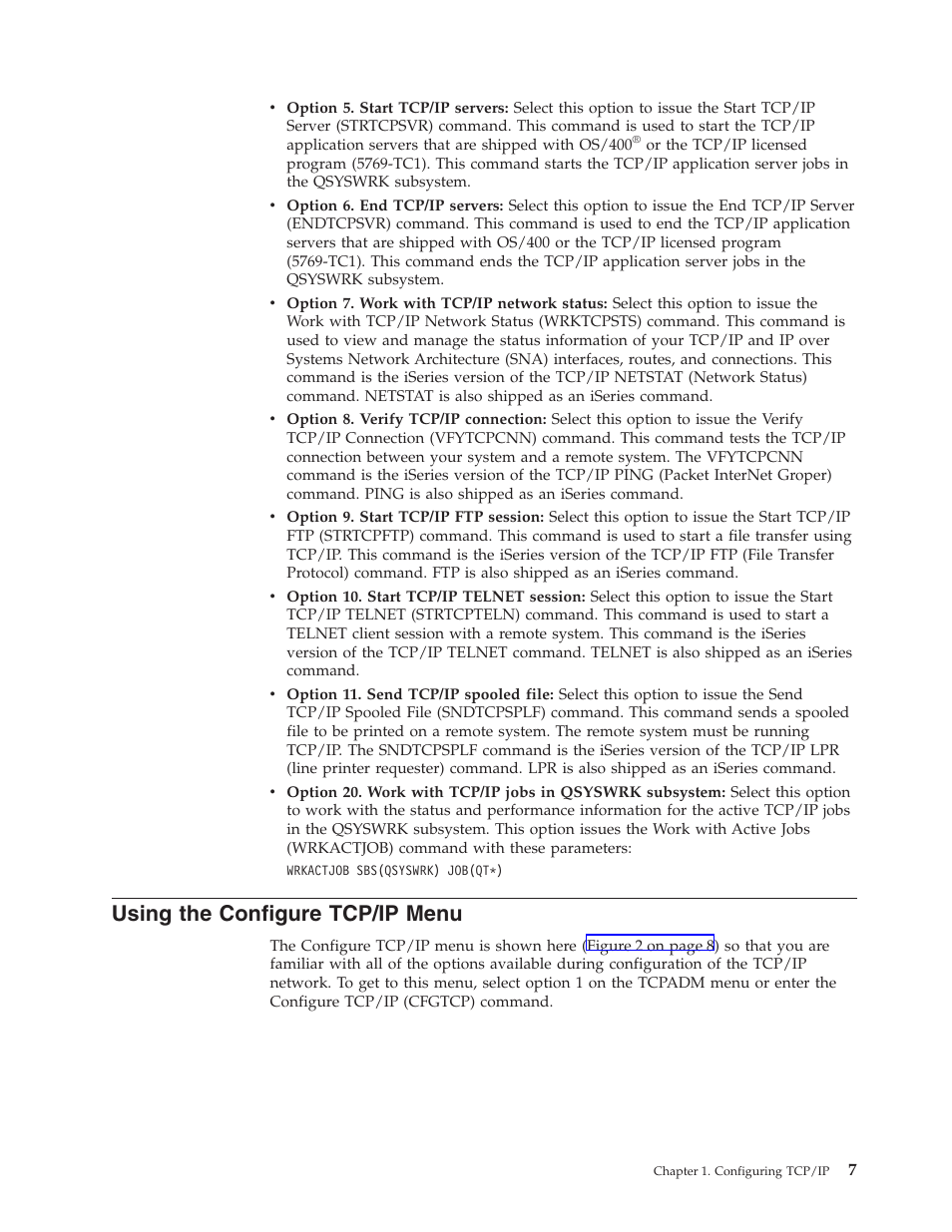 Using the configure tcp/ip menu | IBM SC41-5420-04 User Manual | Page 21 / 116