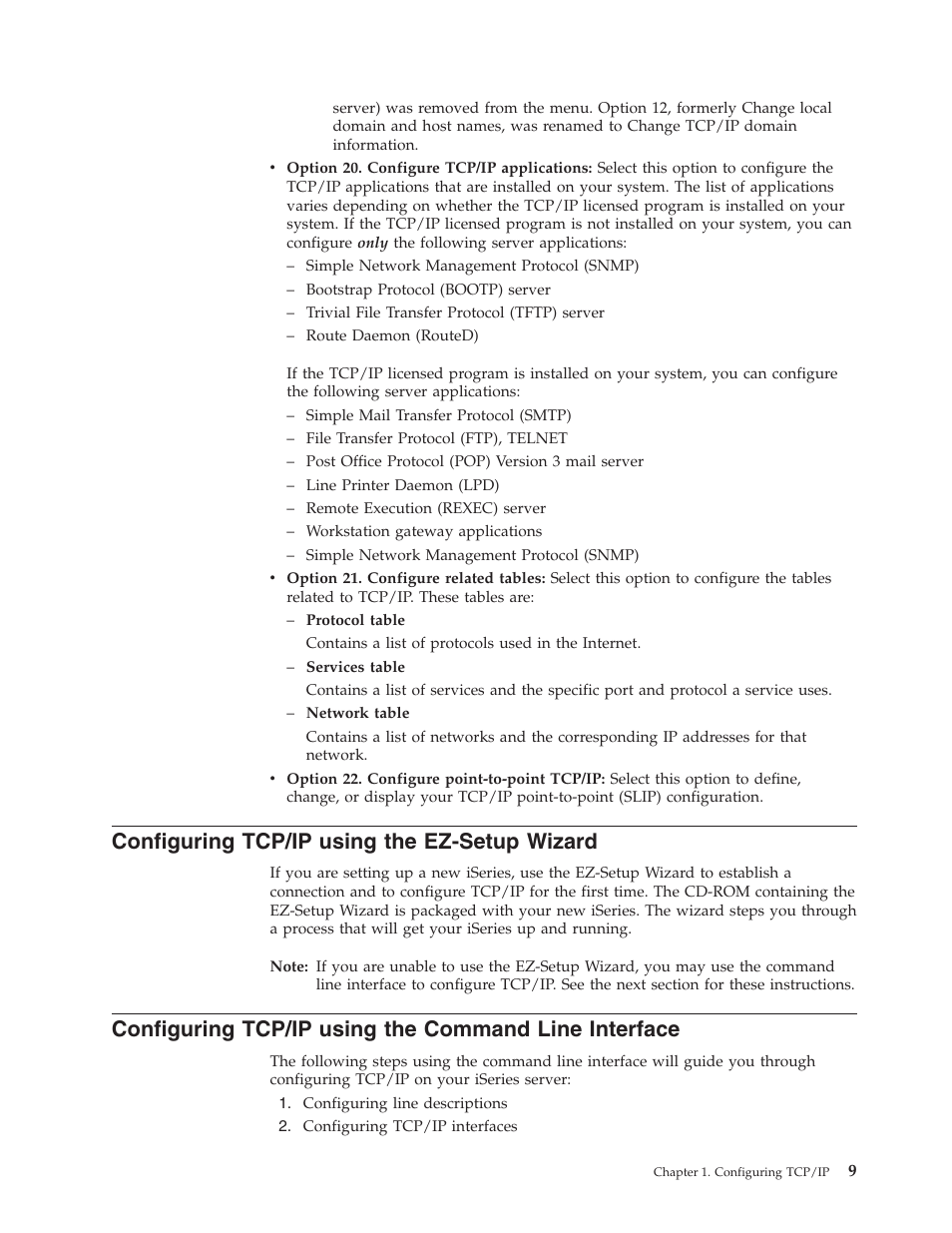 Configuring tcp/ip using the ez-setup wizard | IBM SC41-5420-04 User Manual | Page 23 / 116