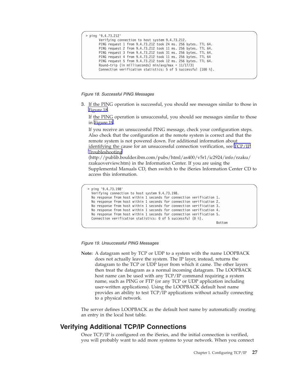 Verifying additional tcp/ip connections | IBM SC41-5420-04 User Manual | Page 41 / 116