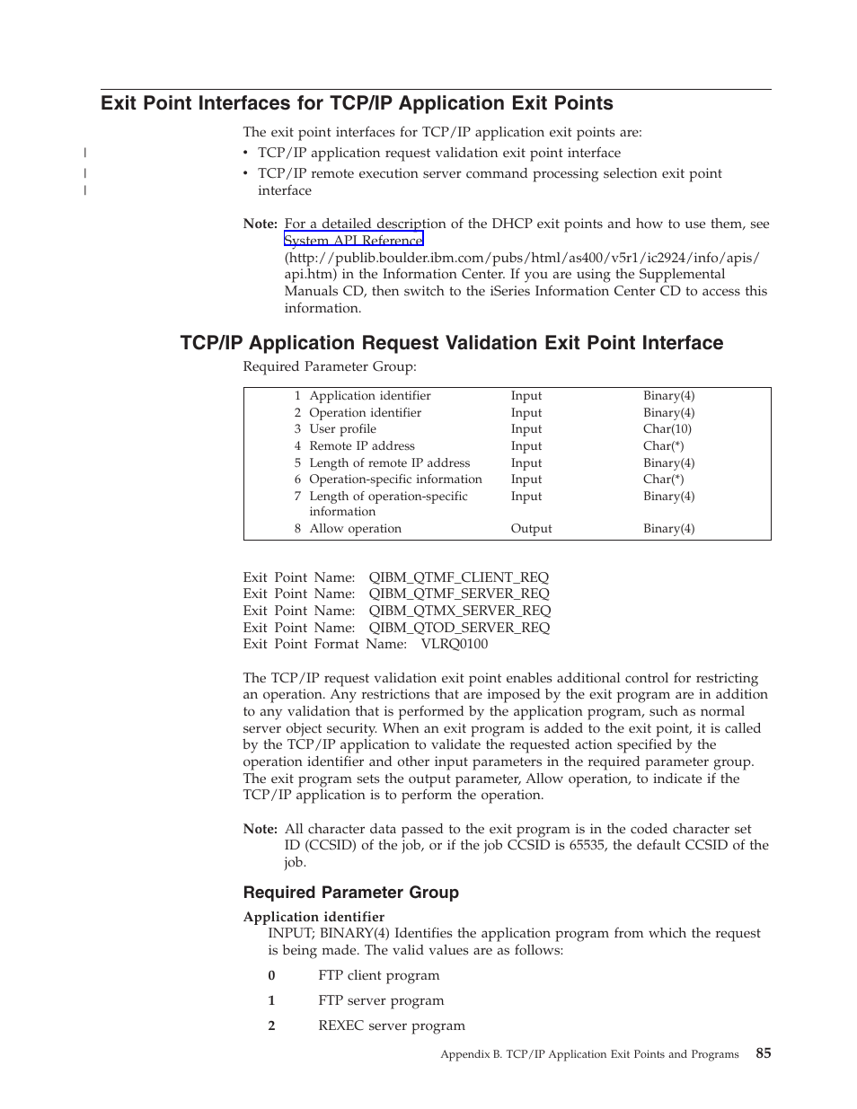 Required parameter group | IBM SC41-5420-04 User Manual | Page 99 / 116