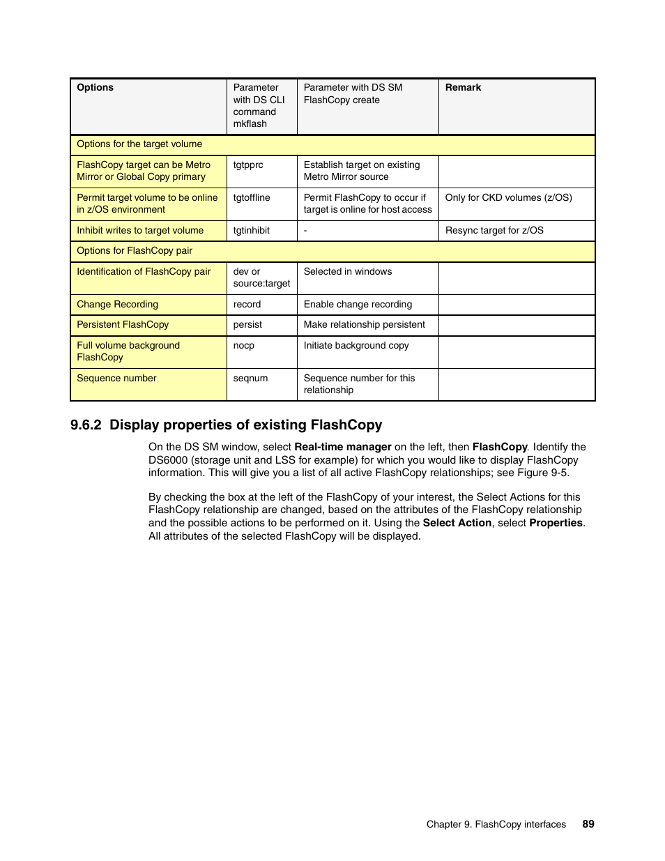 2 display properties of existing flashcopy | IBM DS6000 User Manual | Page 113 / 578