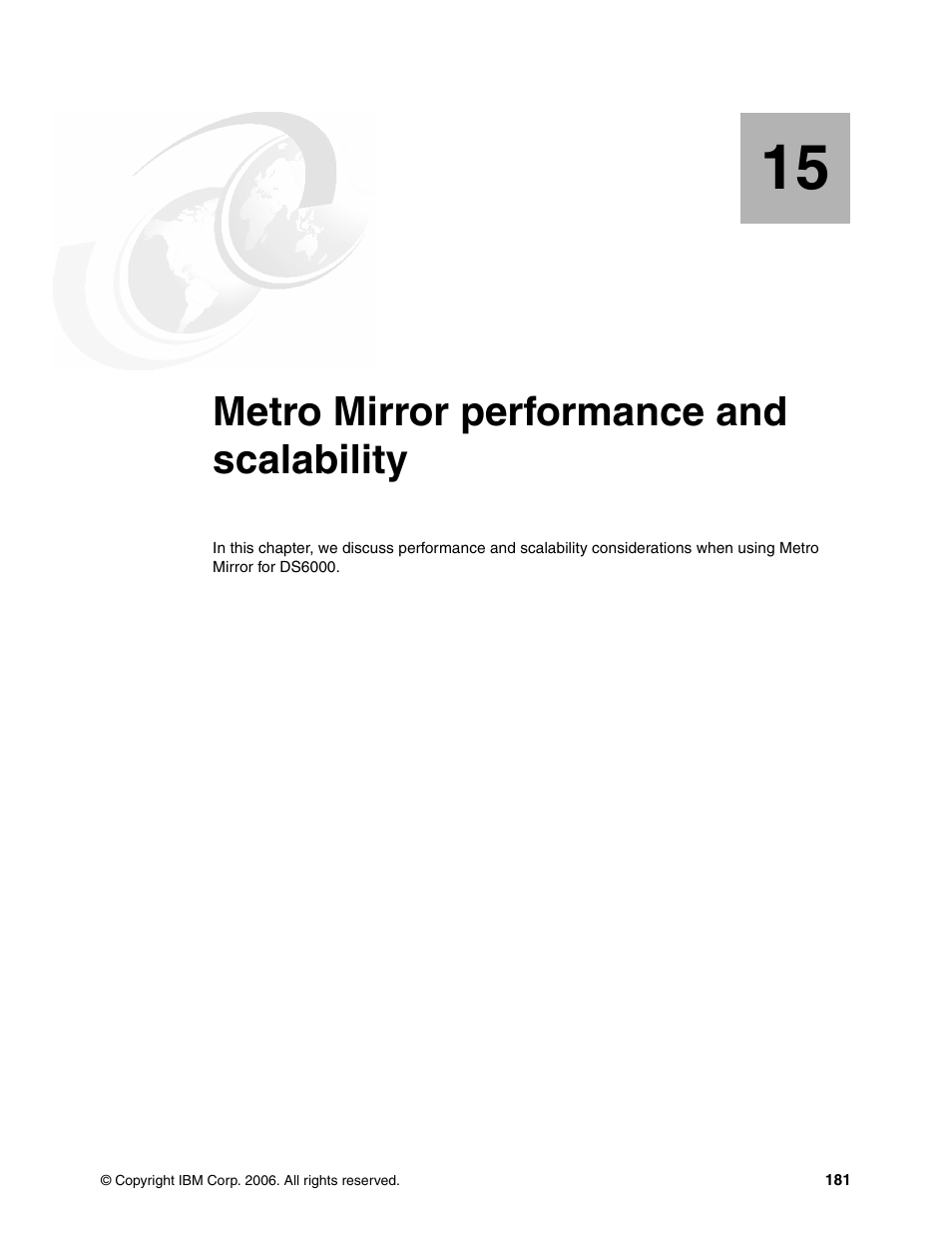 Metro mirror performance and scalability | IBM DS6000 User Manual | Page 205 / 578