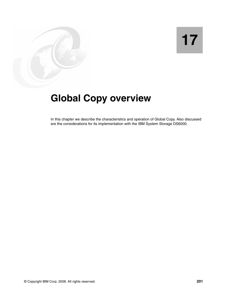 Chapter 17. global copy overview, Global copy overview | IBM DS6000 User Manual | Page 225 / 578