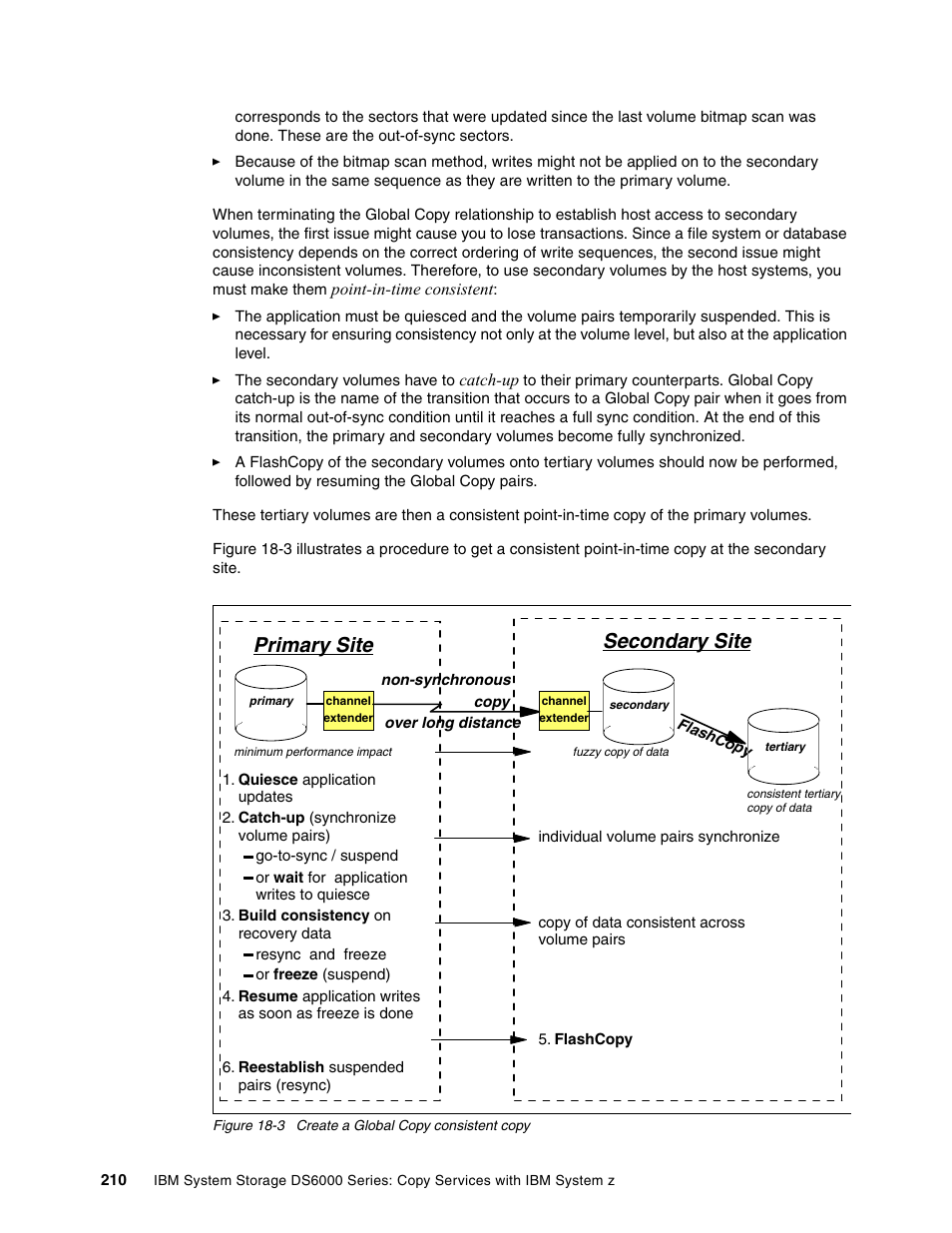 Secondary site primary site | IBM DS6000 User Manual | Page 234 / 578