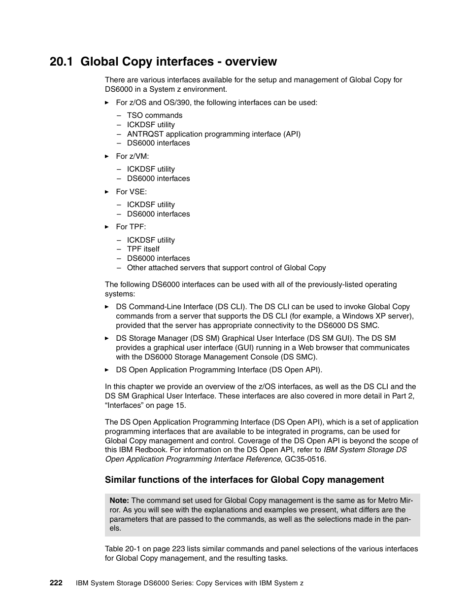 1 global copy interfaces - overview | IBM DS6000 User Manual | Page 246 / 578