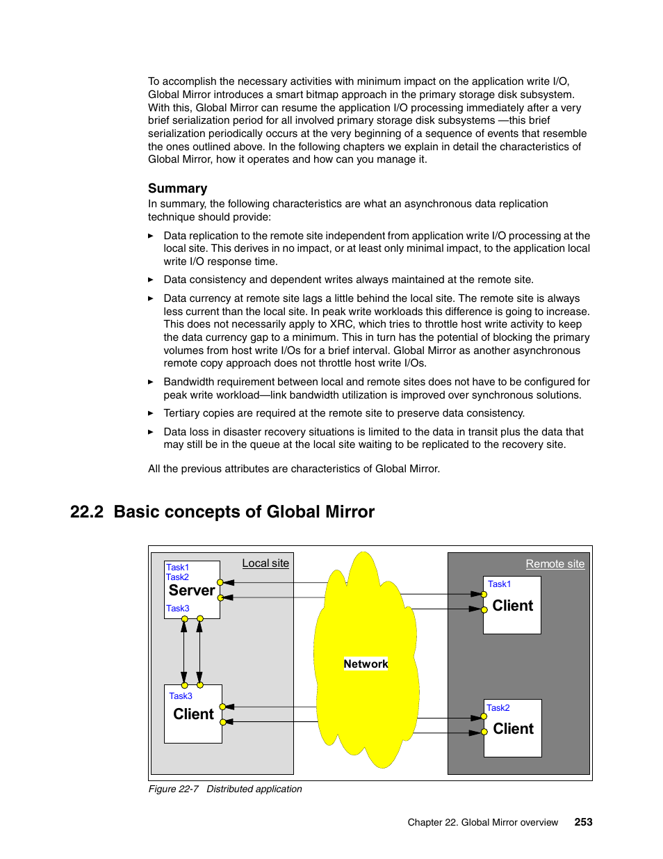 2 basic concepts of global mirror, Server, Client | IBM DS6000 User Manual | Page 277 / 578