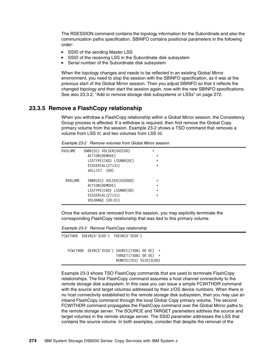 5 remove a flashcopy relationship | IBM DS6000 User Manual | Page 298 / 578