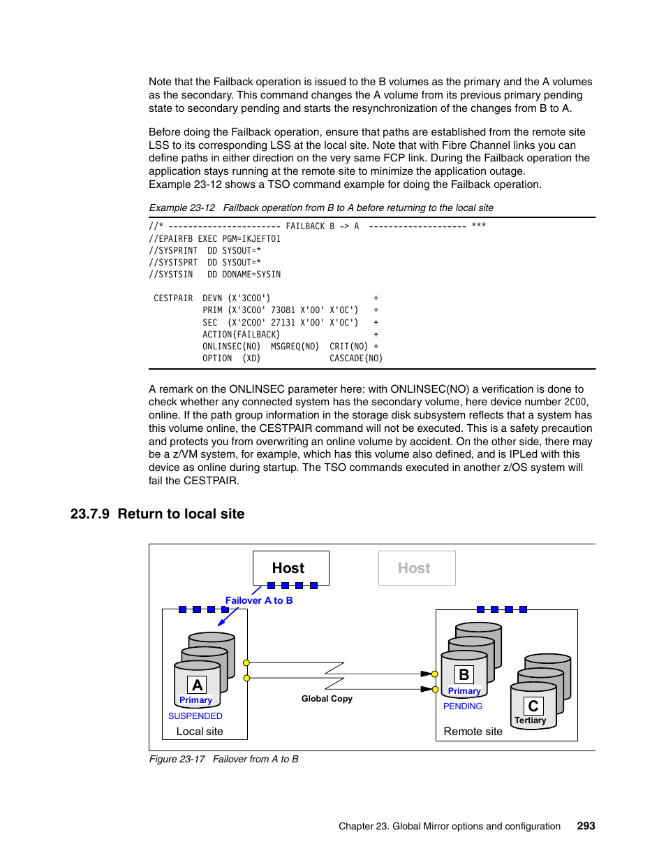 9 return to local site, Host | IBM DS6000 User Manual | Page 317 / 578