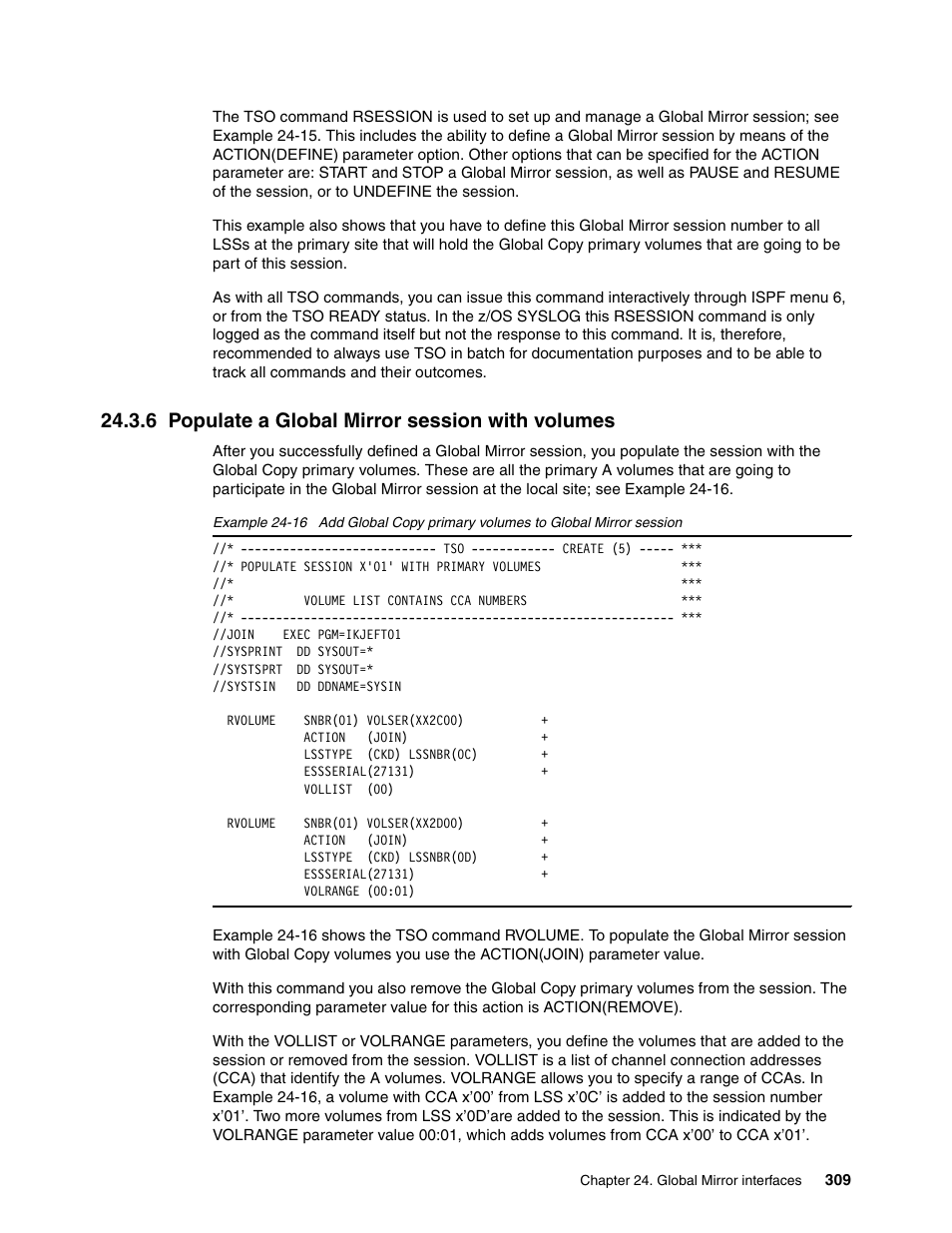 6 populate a global mirror session with volumes | IBM DS6000 User Manual | Page 333 / 578