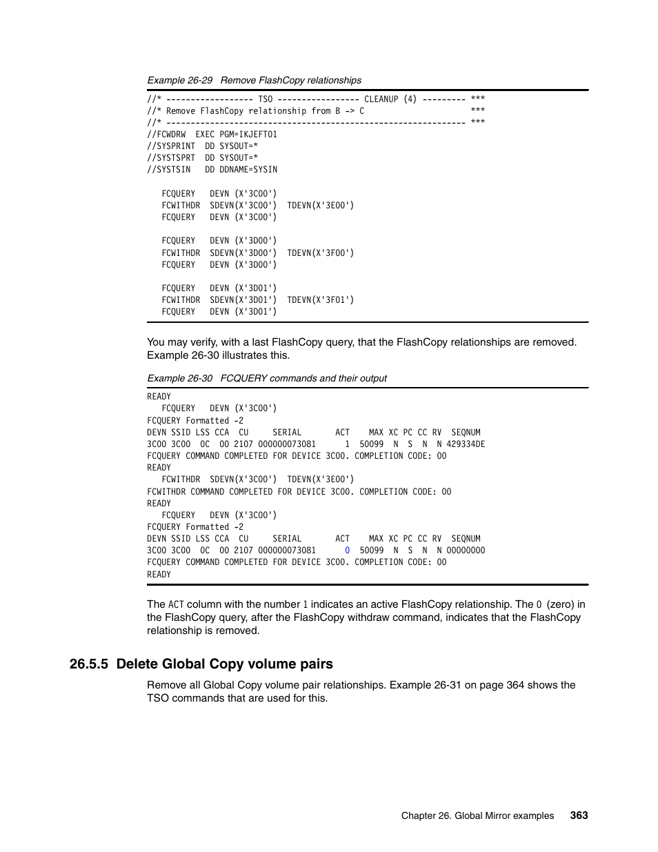 5 delete global copy volume pairs | IBM DS6000 User Manual | Page 387 / 578