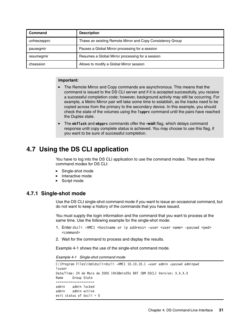 7 using the ds cli application, 1 single-shot mode | IBM DS6000 User Manual | Page 55 / 578