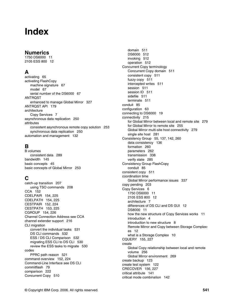 Index, Numerics | IBM DS6000 User Manual | Page 565 / 578