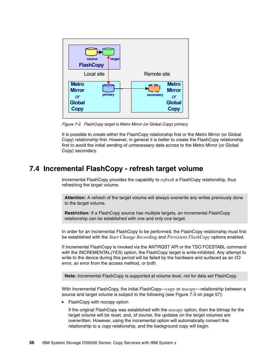 4 incremental flashcopy - refresh target volume | IBM DS6000 User Manual | Page 80 / 578