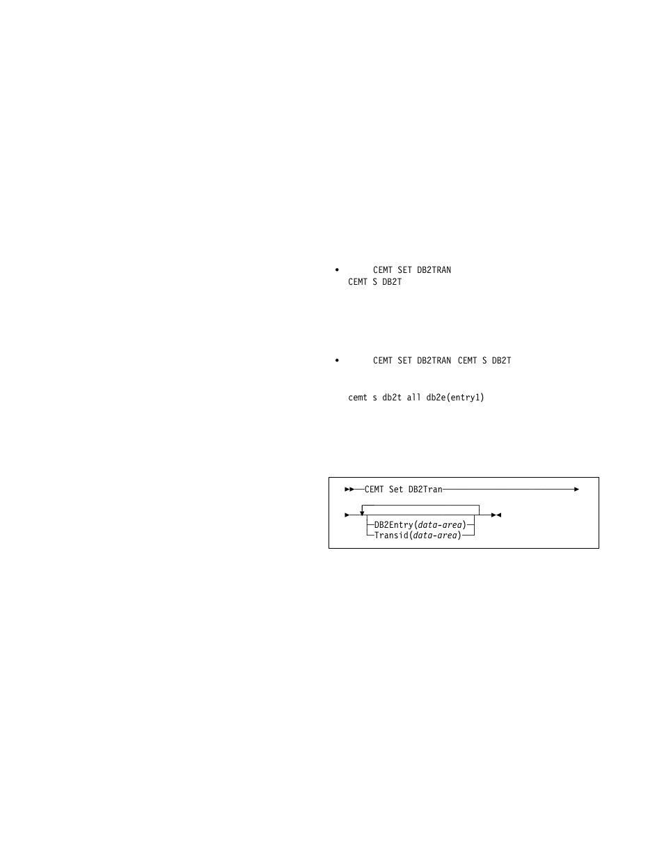 Cemt set db2tran | IBM CICS Transaction Server for OS/390 SC33-1686-02 User Manual | Page 192 / 317