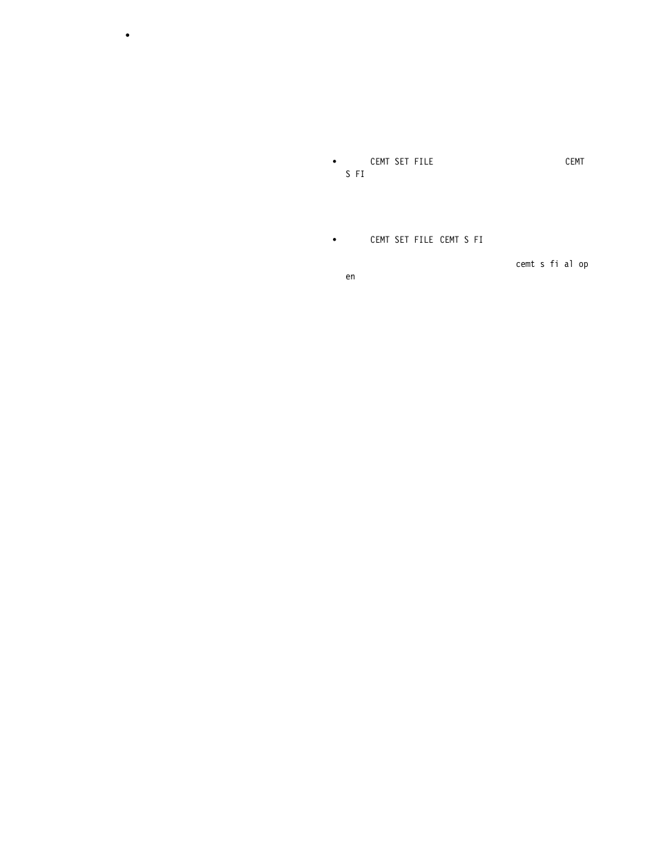 Cemt set fepi, Cemt set file | IBM CICS Transaction Server for OS/390 SC33-1686-02 User Manual | Page 198 / 317