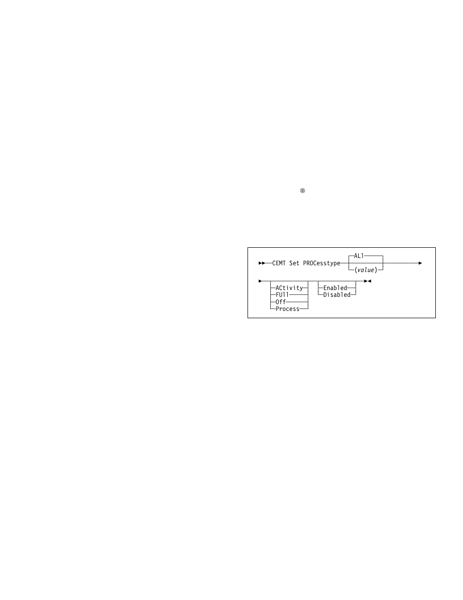 Cemt set processtype | IBM CICS Transaction Server for OS/390 SC33-1686-02 User Manual | Page 209 / 317