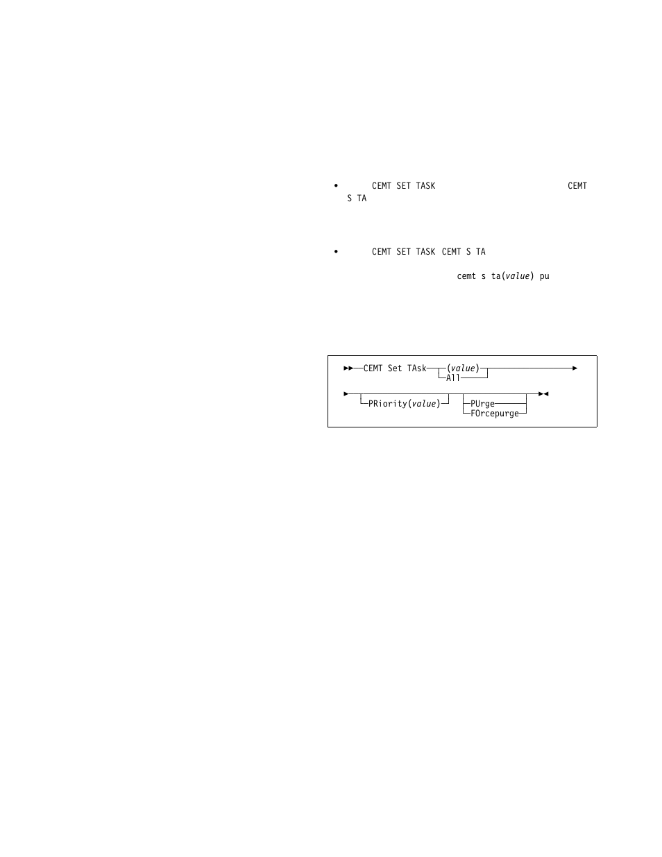 Cemt set task | IBM CICS Transaction Server for OS/390 SC33-1686-02 User Manual | Page 218 / 317