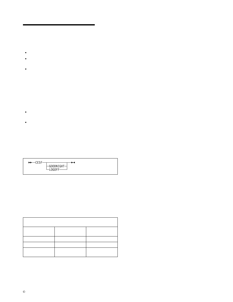 Chapter 13. cesf—sign off | IBM CICS Transaction Server for OS/390 SC33-1686-02 User Manual | Page 233 / 317
