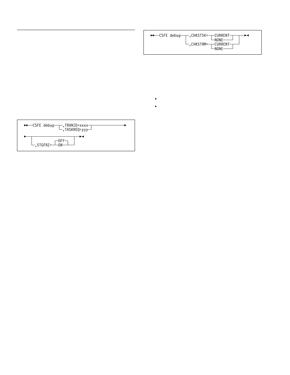 Debug functions, Storage freeze, Storage violation trap | IBM CICS Transaction Server for OS/390 SC33-1686-02 User Manual | Page 268 / 317
