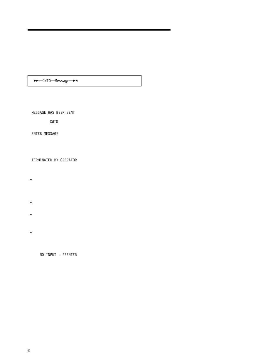 Chapter 23. cwto—write to console operator | IBM CICS Transaction Server for OS/390 SC33-1686-02 User Manual | Page 277 / 317