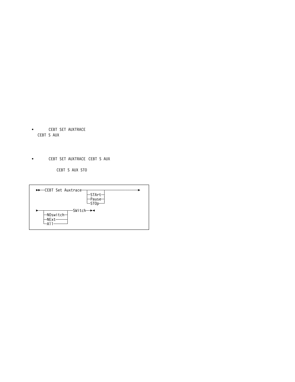 Cebt set auxtrace | IBM CICS Transaction Server for OS/390 SC33-1686-02 User Manual | Page 45 / 317
