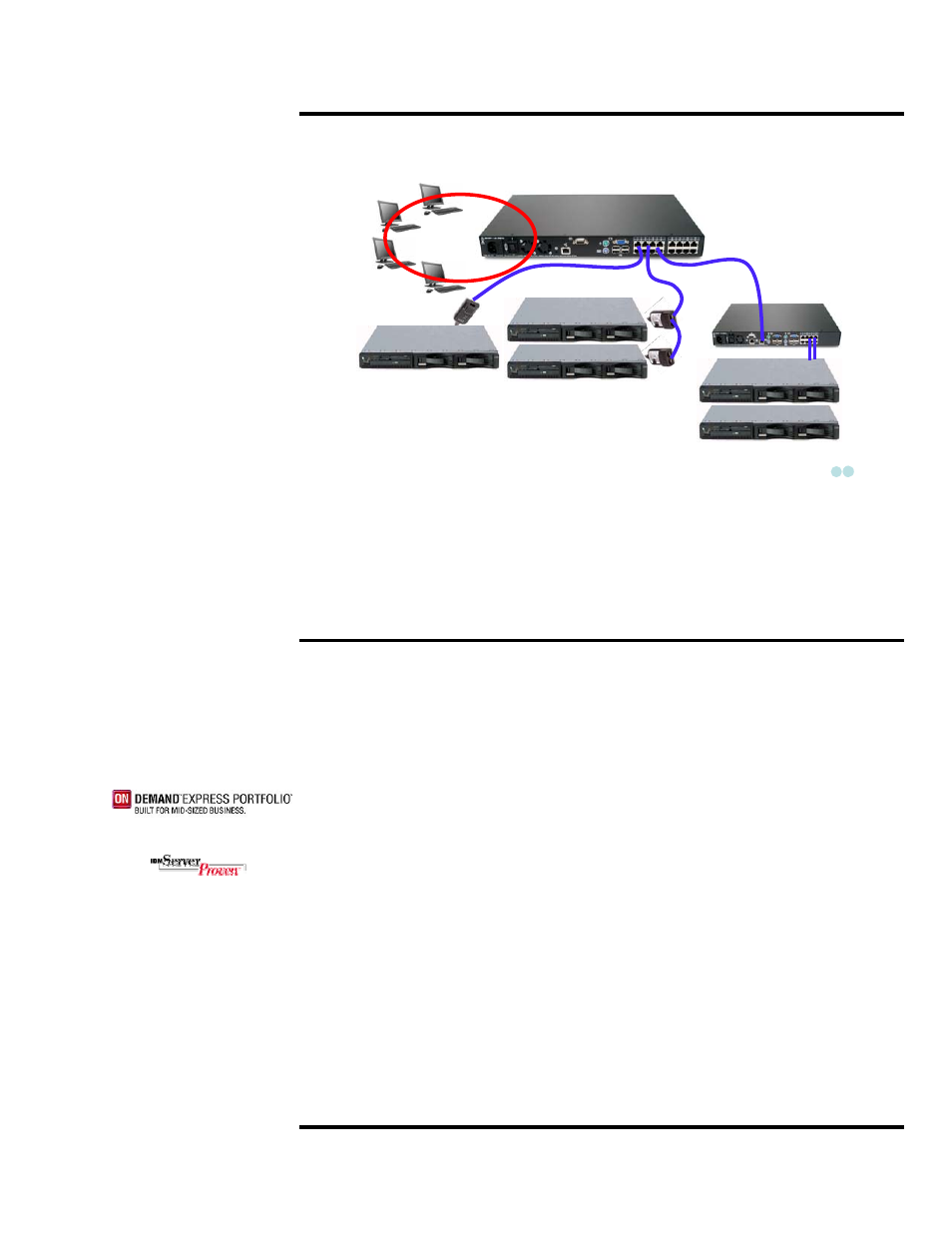 Extensive system support features, Directly, Via daisy-chain | IBM X3400 User Manual | Page 7 / 16