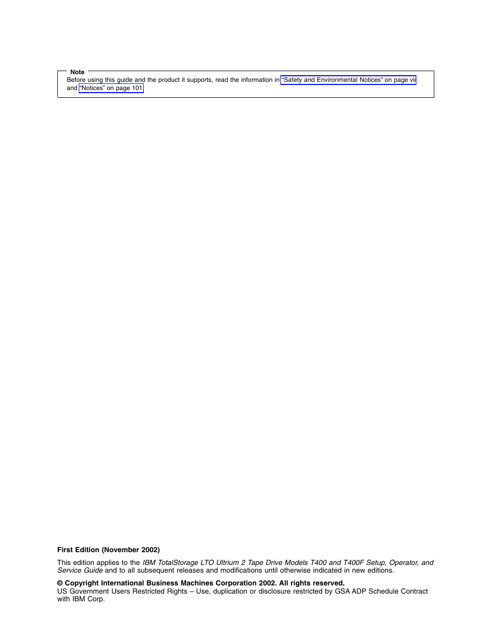 IBM TotalStorage LTO Ultrium T400F User Manual | Page 4 / 136