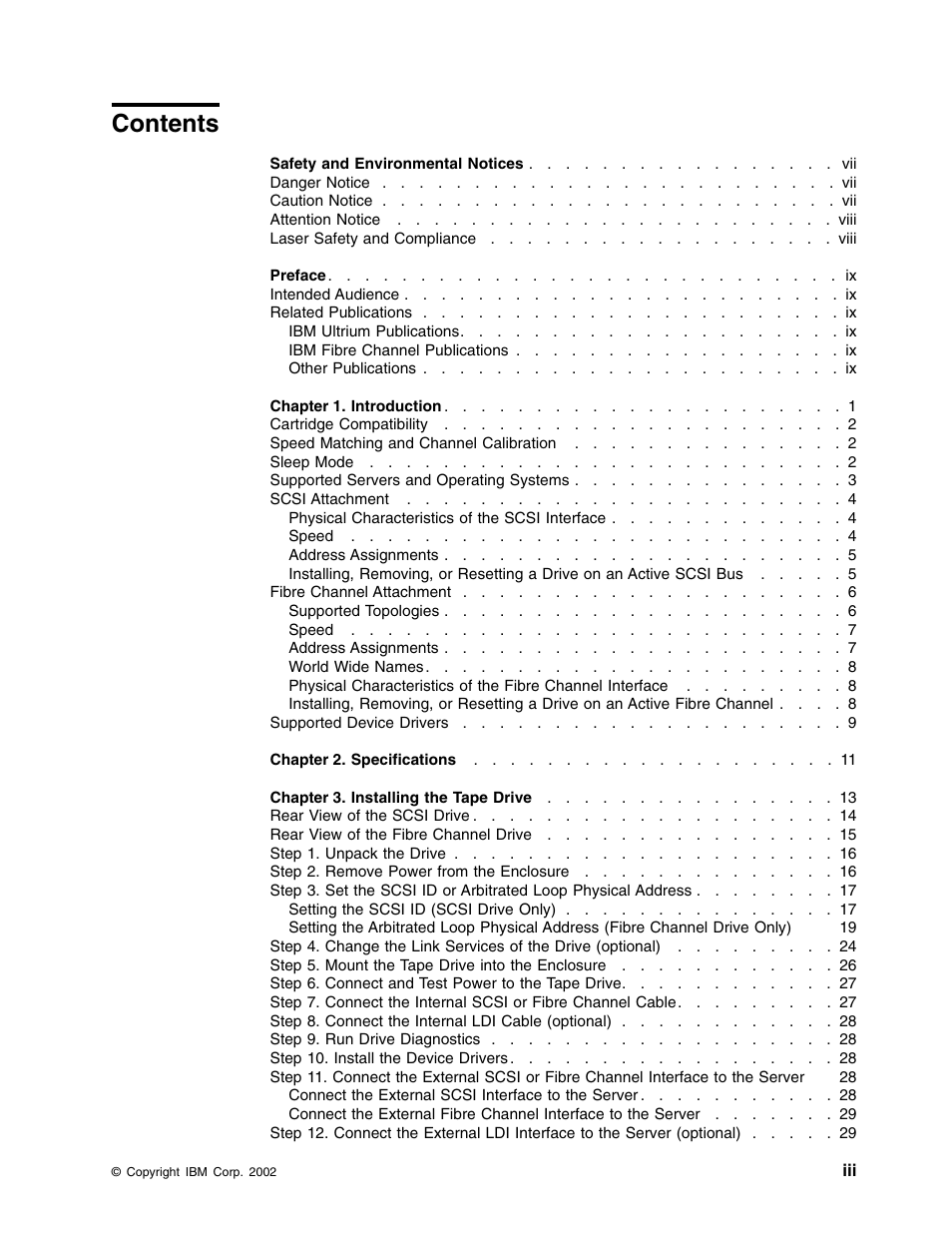 IBM TotalStorage LTO Ultrium T400F User Manual | Page 5 / 136