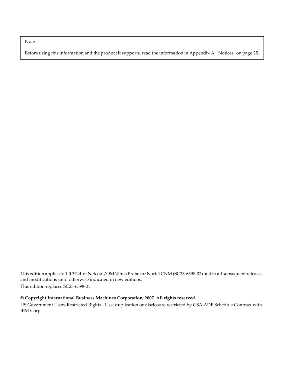 IBM Netcool/OMNIbus Probe for Nortel CNM User Manual | Page 2 / 34