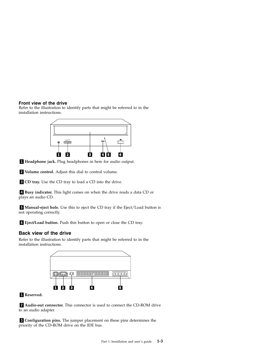 Back view of the drive | IBM 71P7279 User Manual | Page 11 / 128