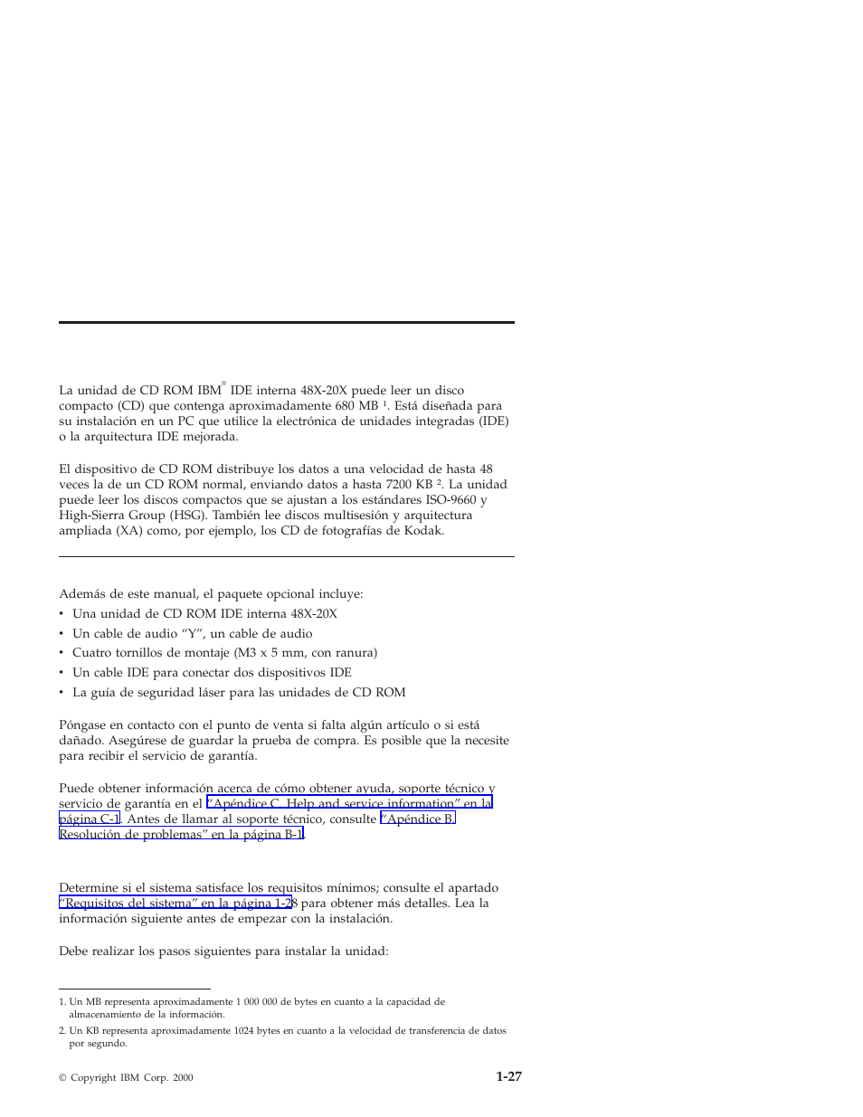 Parte 1: instalación y guía del usuario, Descripción del producto, Antes de empezar | IBM 71P7279 User Manual | Page 35 / 128