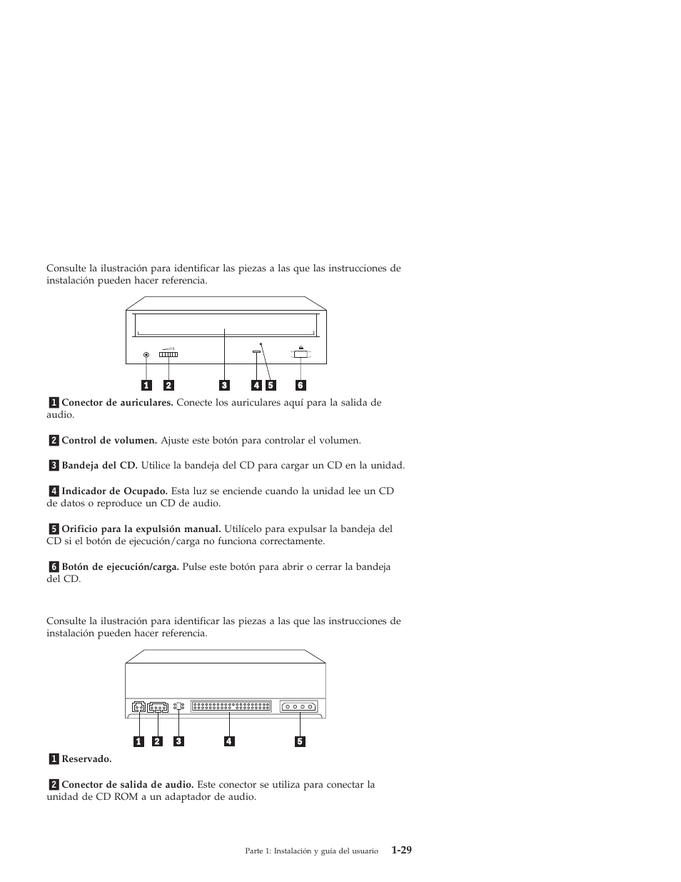 Vista posterior de la unidad | IBM 71P7279 User Manual | Page 37 / 128