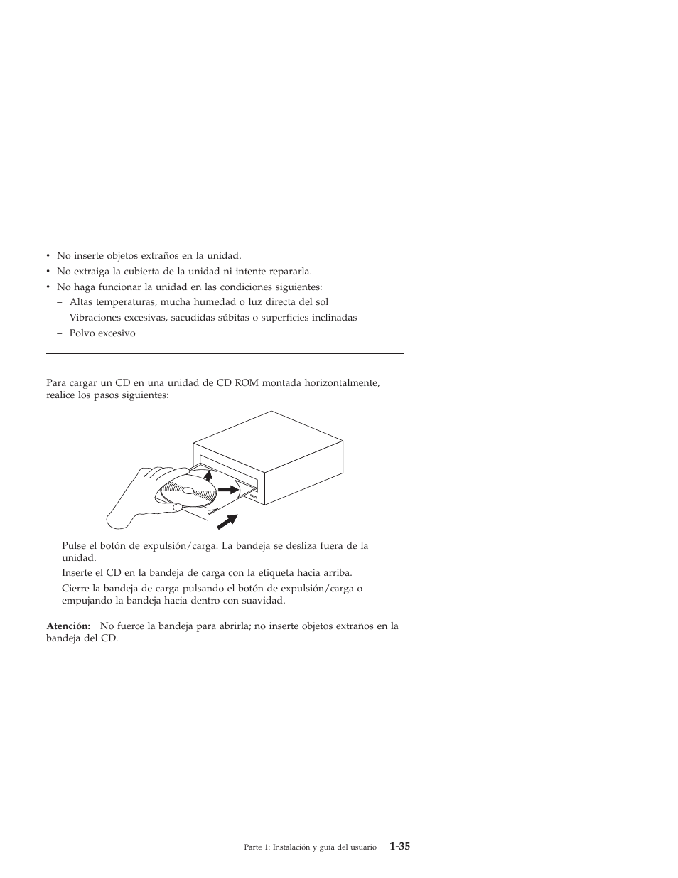 Carga de un cd | IBM 71P7279 User Manual | Page 43 / 128