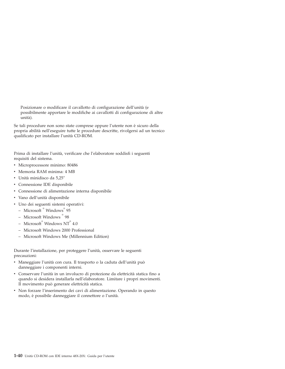 Requisiti del sistema, Gestione delle istruzioni | IBM 71P7279 User Manual | Page 48 / 128