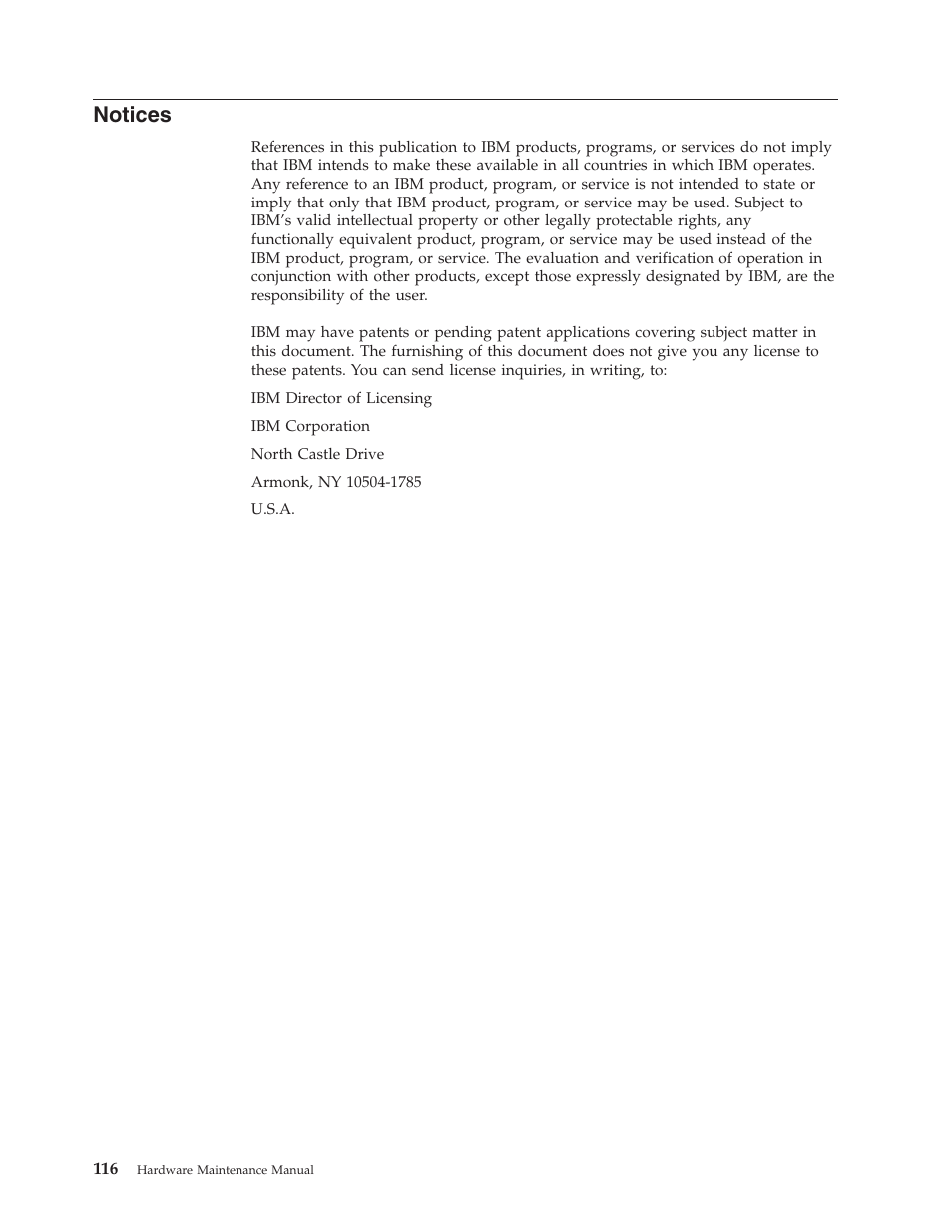 Notices | IBM 6643 User Manual | Page 124 / 128