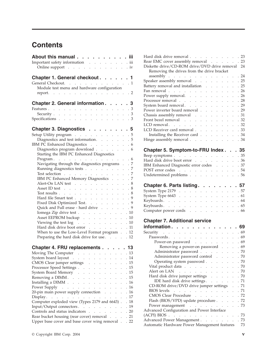 IBM 6643 User Manual | Page 7 / 128